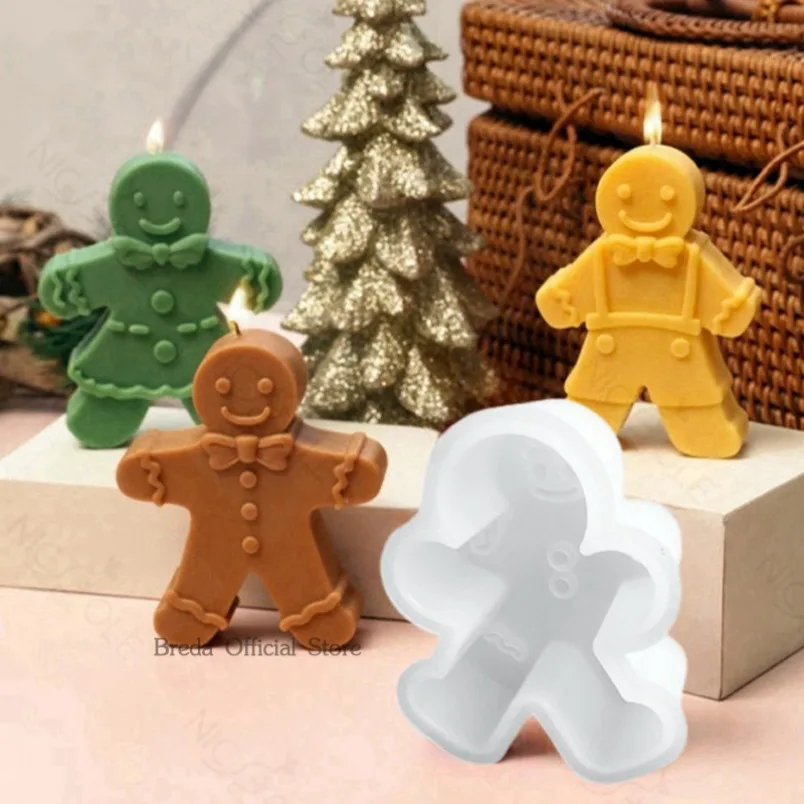 Soap Making Business - 3D Smile Gingerbread Man Silicone Candle