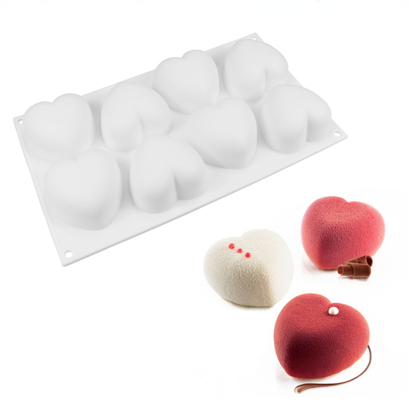 Soap Making Tools - Love Heart Silicone Soap Mold Handmade