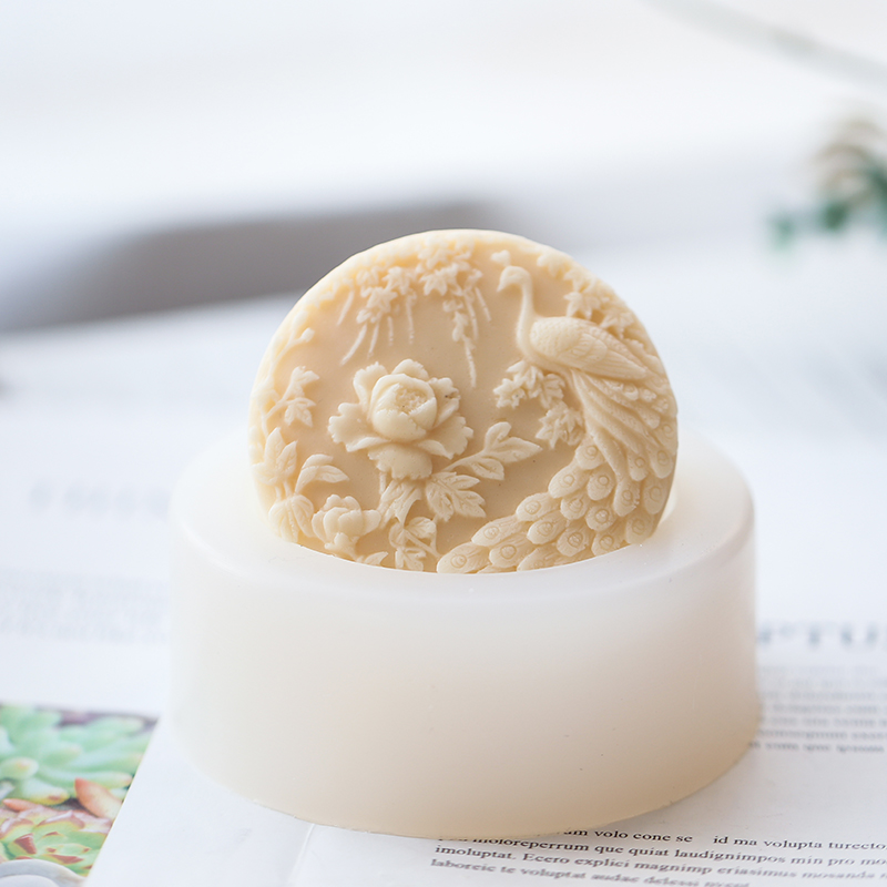 Soap Making Art - Chim Công Họa Tiết Hoa Xà