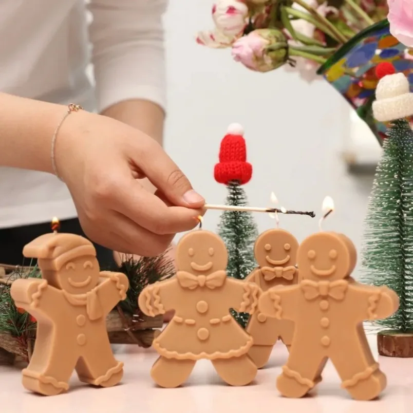 3D Smile Gingerbread Man Silic - đánh giá và giá Soap Making Business
