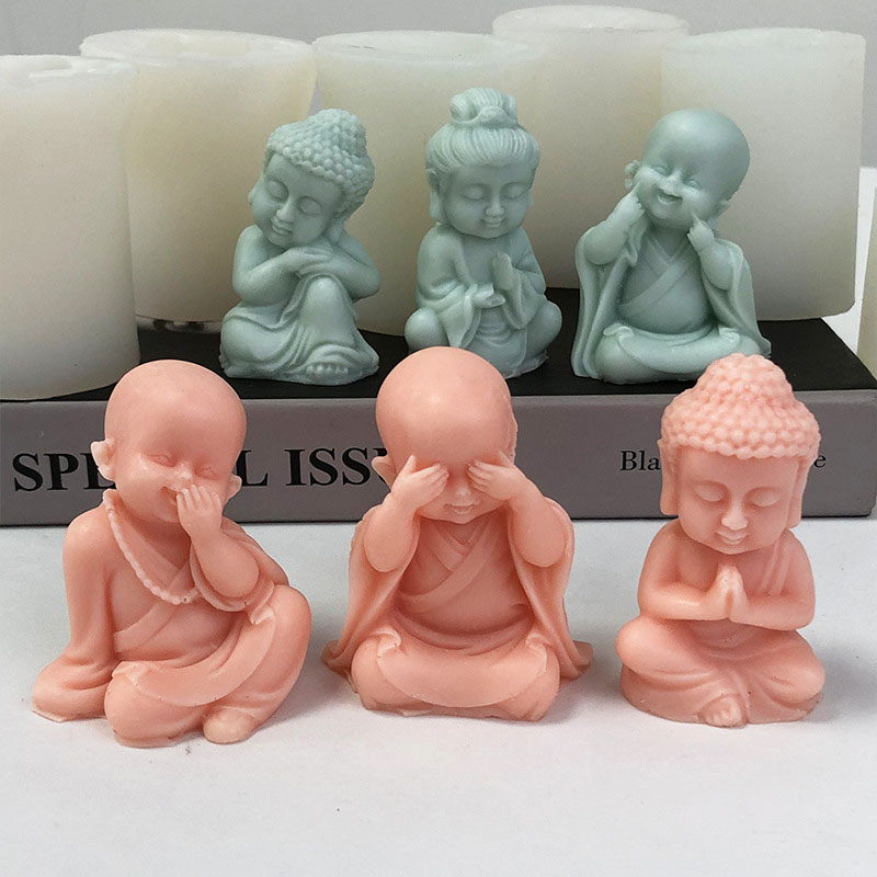 3D Little Monk Candle Silicone - đánh giá và giá Soap Making Art