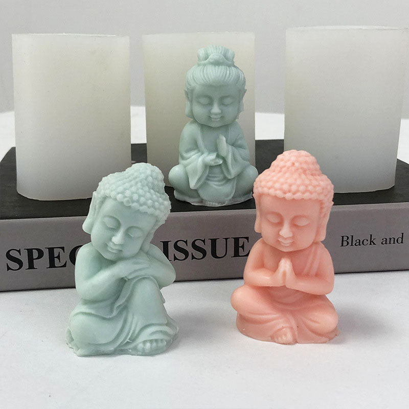 3D Little Monk Candle Silicone - đánh giá và giá Soap Making Art
