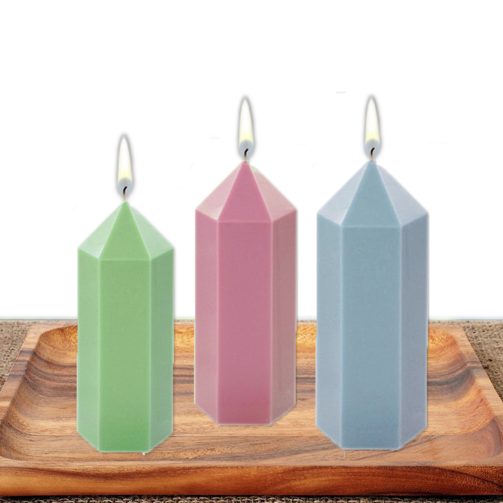 3D Hexagonal Column Candle Mol - đánh giá và giá Soap Making Business