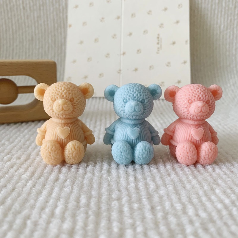 Mini Love Bear Candle Silicone - đánh giá và giá Soap Making Business