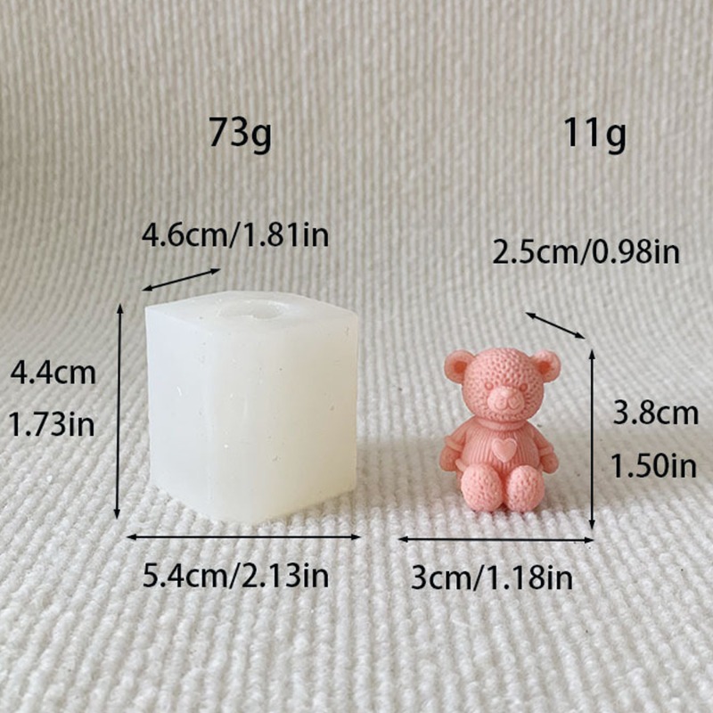 Mini Love Bear Candle Silicone - đánh giá và giá Soap Making Business