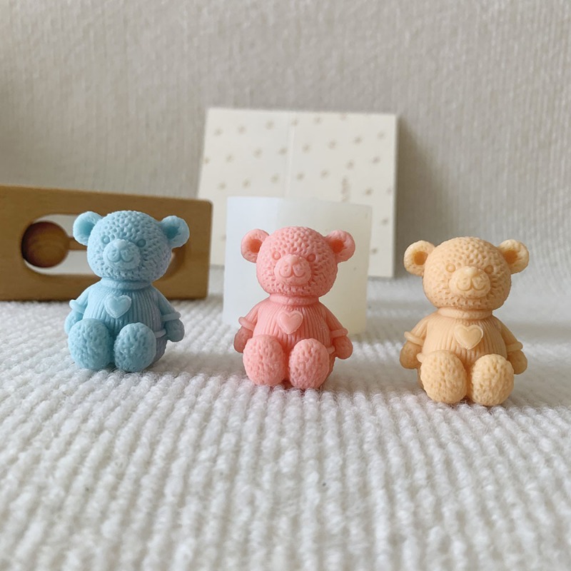 Mini Love Bear Candle Silicone - đánh giá và giá Soap Making Business
