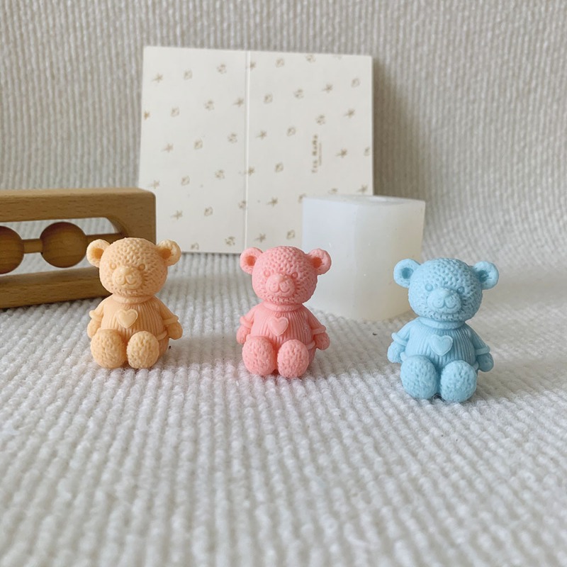 Mini Love Bear Candle Silicone - đánh giá và giá Soap Making Business