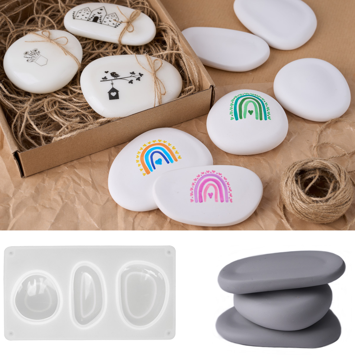 3D Creative Stone Silicone Can - đánh giá và giá Soap Making Business