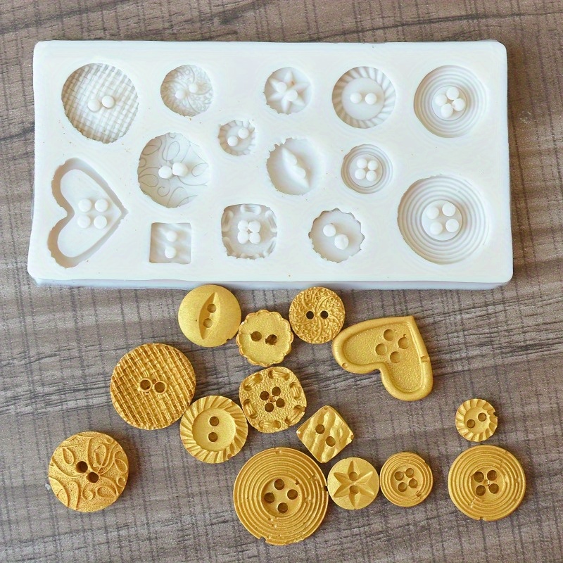 Buttons Shape Silicone Mold Si - đánh giá và giá Soap Making Tools