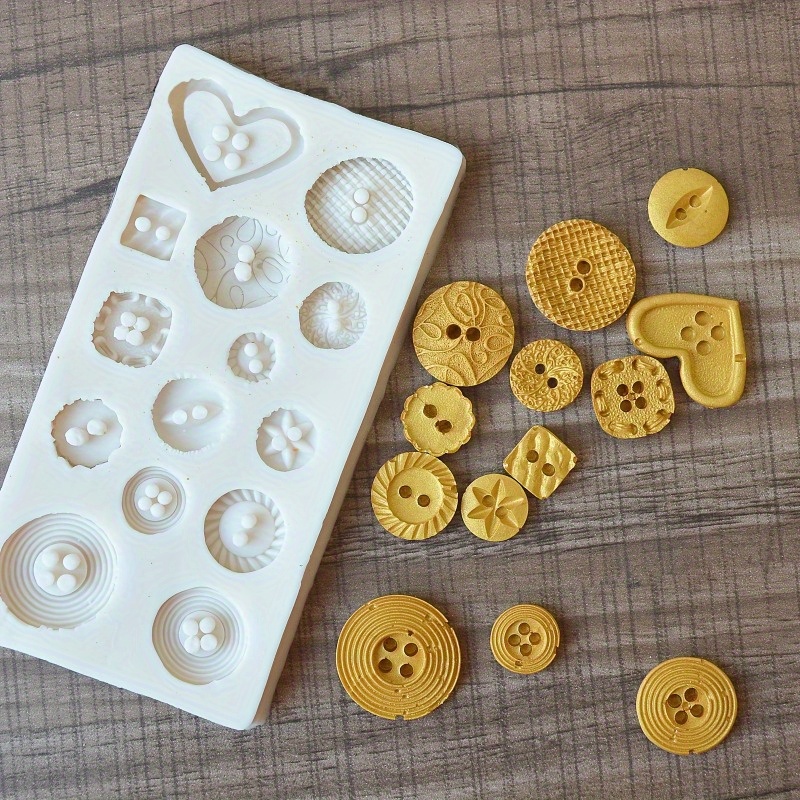 Buttons Shape Silicone Mold Si - đánh giá và giá Soap Making Tools