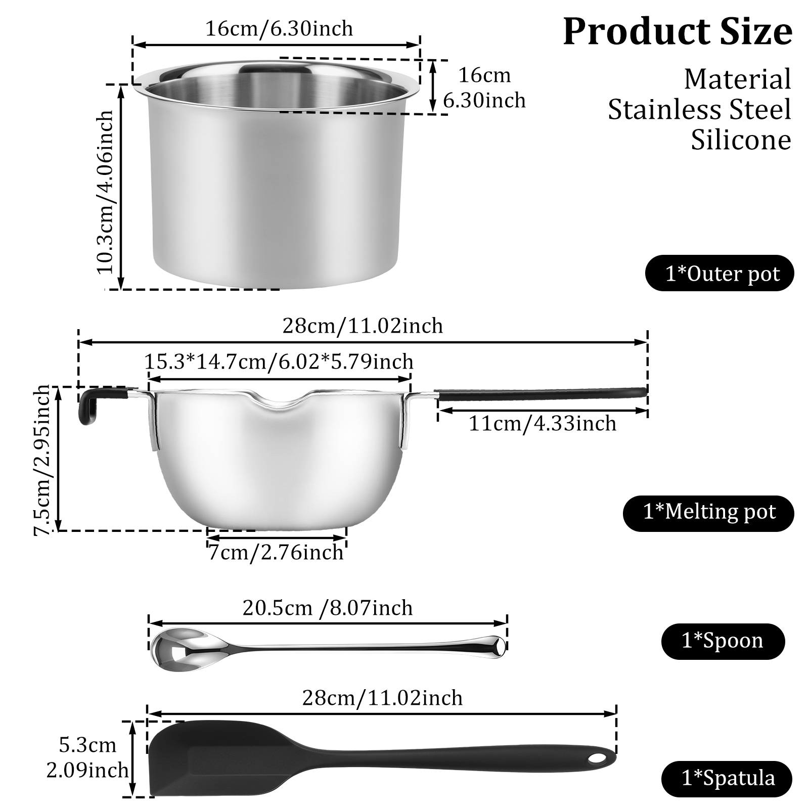 Versatile Double Boiler Pot Se - đánh giá và giá Soap Making Double Boiler