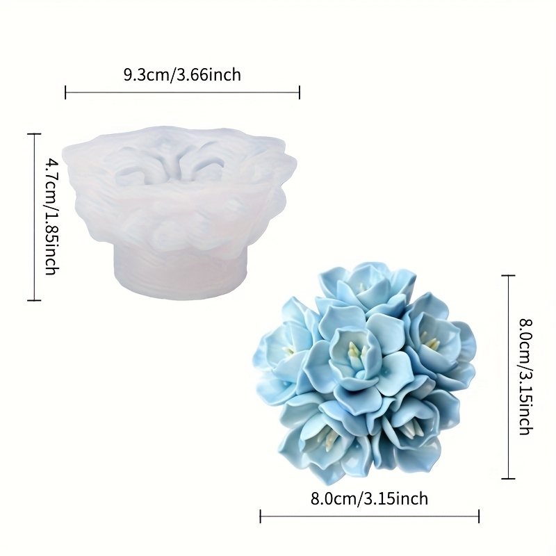 1 Hydrangea Candle Silicone Mo - đánh giá và giá Soap Making Tools