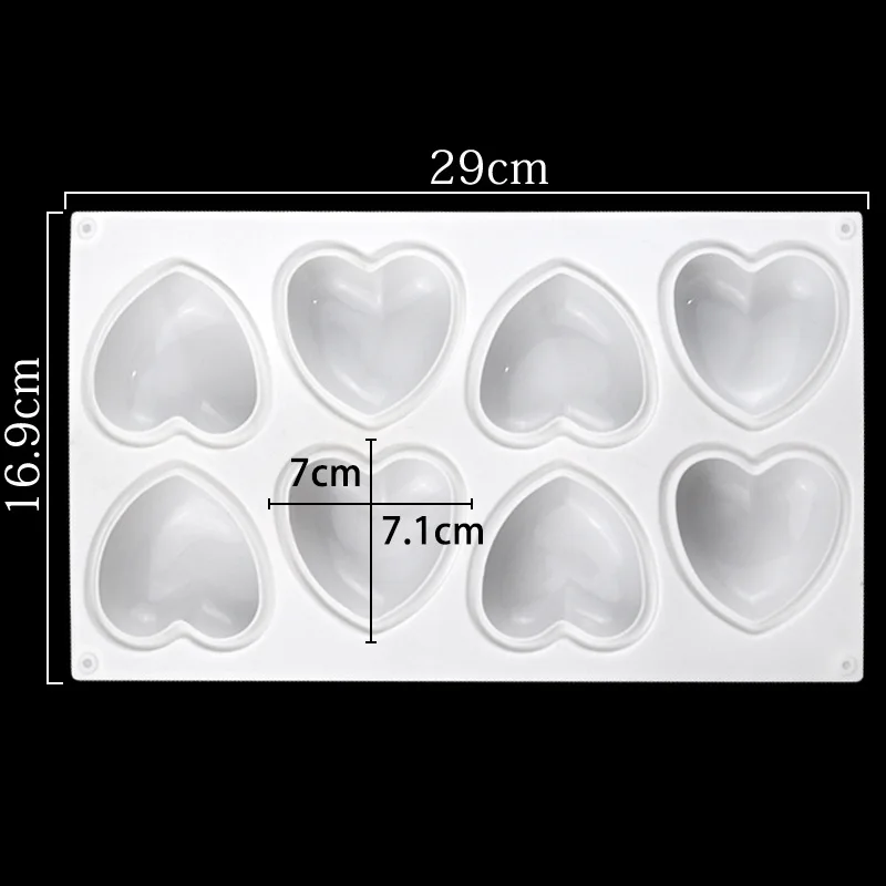 Love Heart Silicone Soap Mold  - đánh giá và giá Soap Making Tools