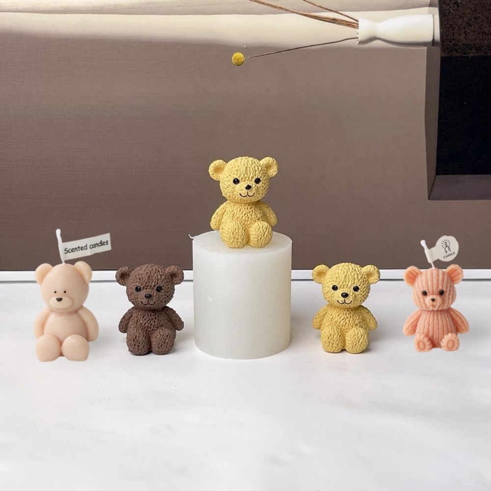 3D Cute Bear Candle Making Mou - đánh giá và giá Soap Making Tools