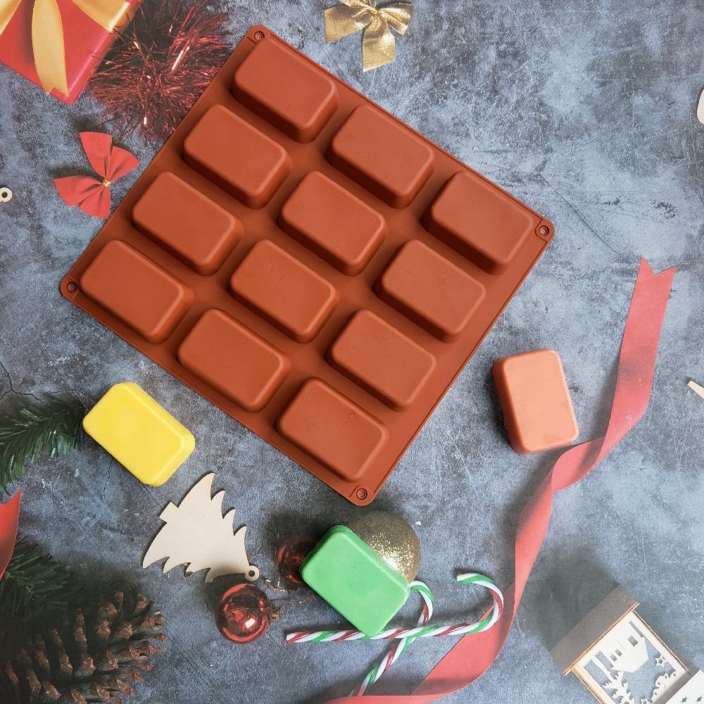 12 Cavity Square Silicone Soap - đánh giá và giá Soap Making Business