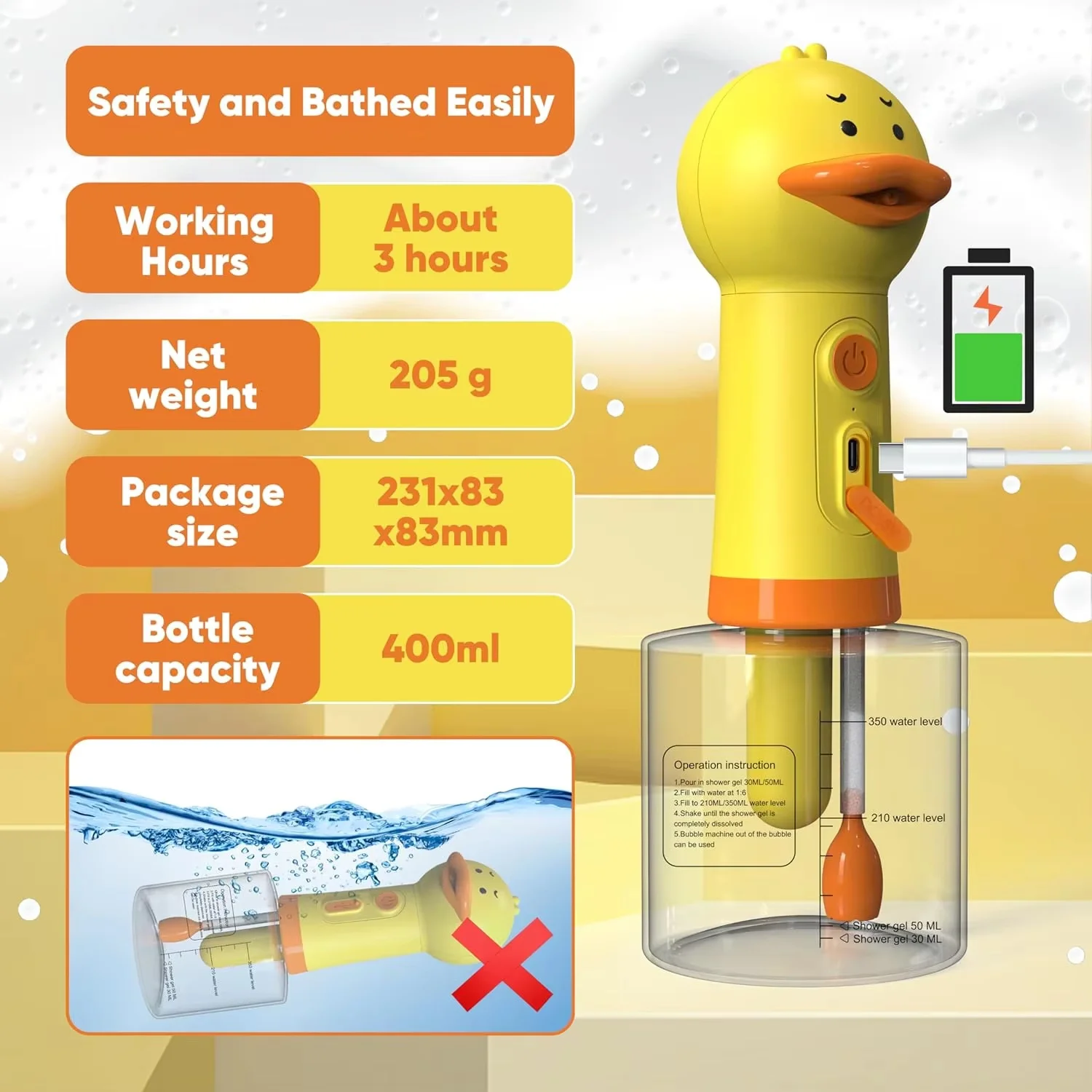 Cute Duck Pet Cleaning Bathing - đánh giá và giá Soap Making Machine