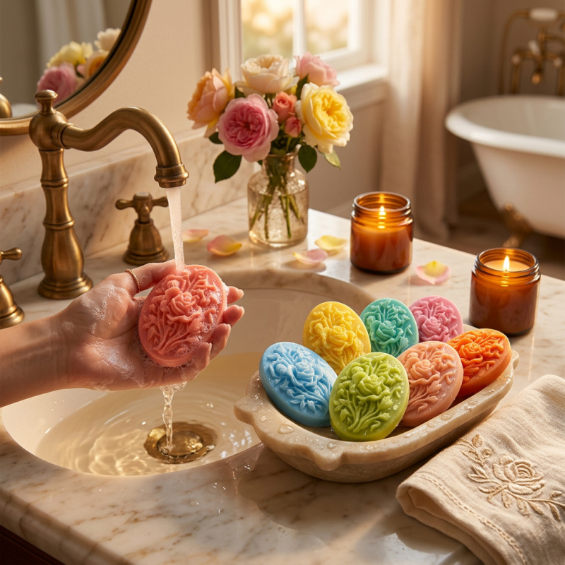 4 Silicone mold with flower sh - đánh giá và giá Soap Making Tools