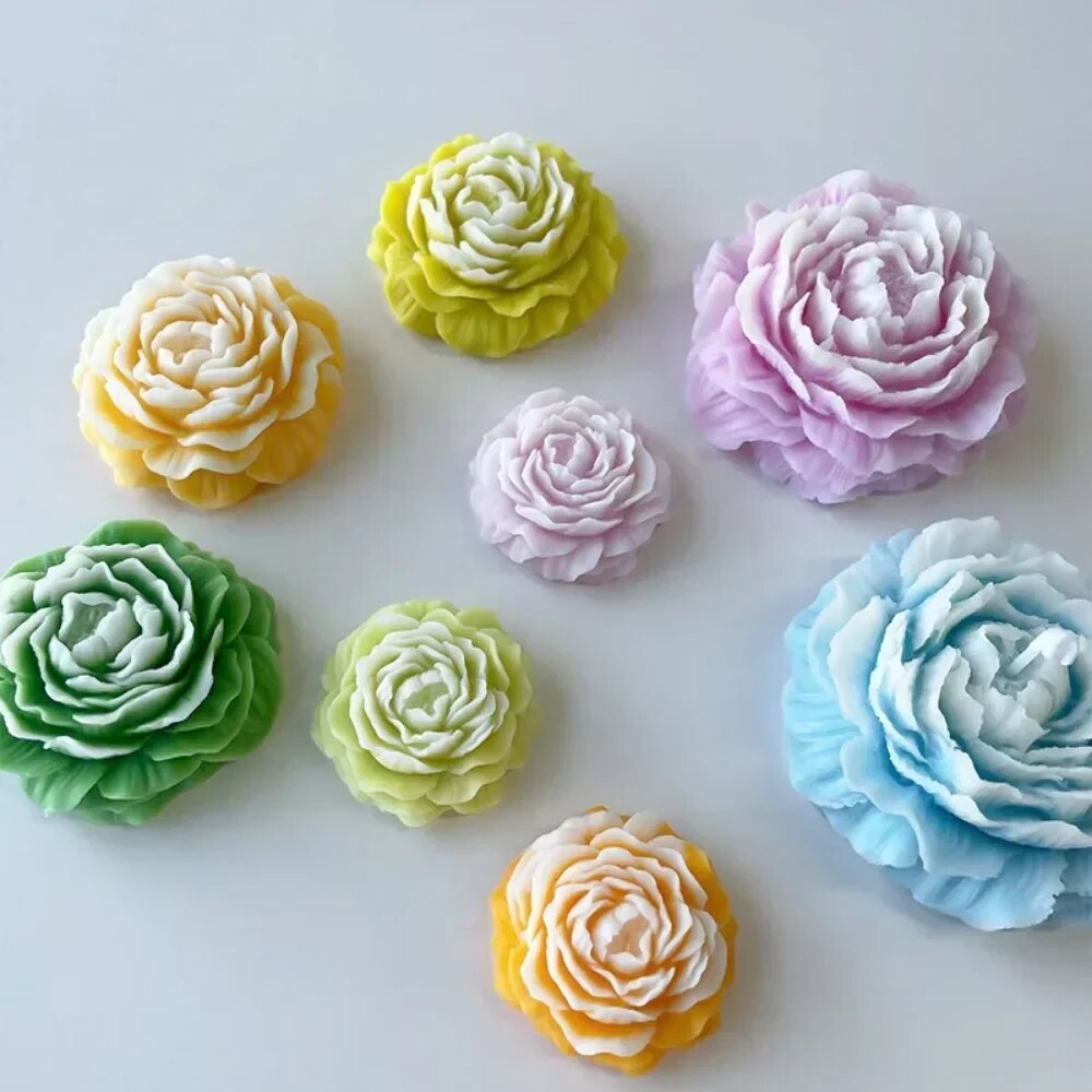 3D Peony Candle Silicone Mold  - đánh giá và giá Soap Making Business