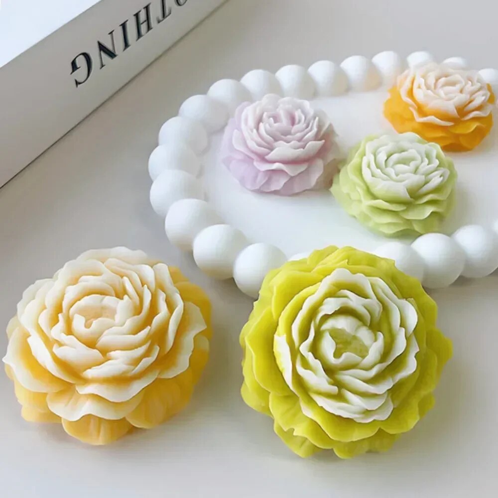 3D Peony Candle Silicone Mold  - đánh giá và giá Soap Making Business