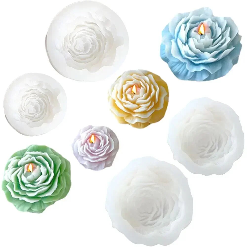 3D Peony Candle Silicone Mold  - đánh giá và giá Soap Making Business