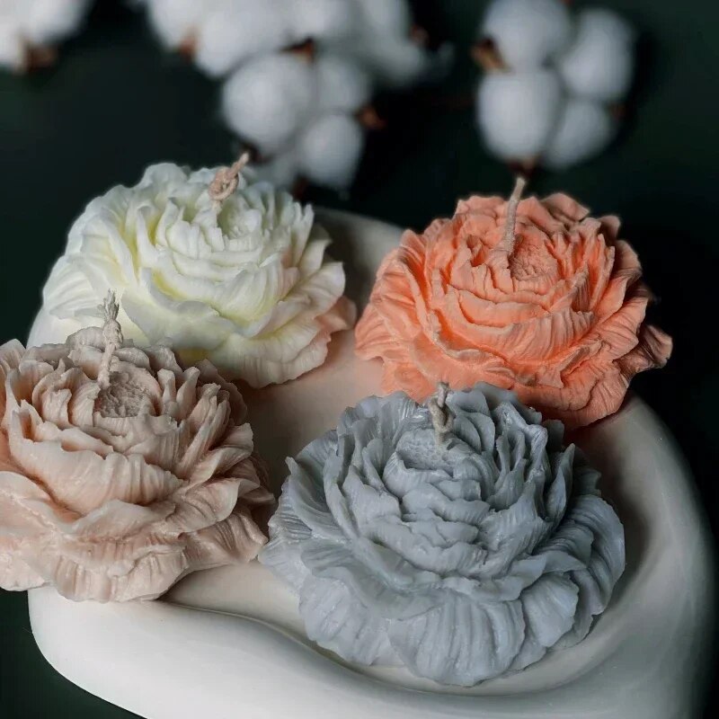 3D Peony Candle Silicone Mold  - đánh giá và giá Soap Making Business