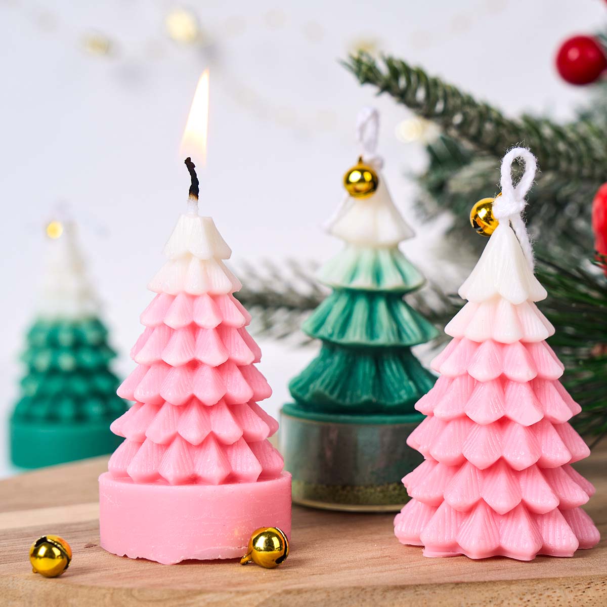 3D Christmas Tree Silicone Can - đánh giá và giá Soap Making Art